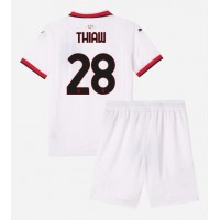 Camiseta AC Milan Malick Thiaw #28 Segunda Equipación Replica 2024-25 para niños mangas cortas (+ Pantalones cortos)